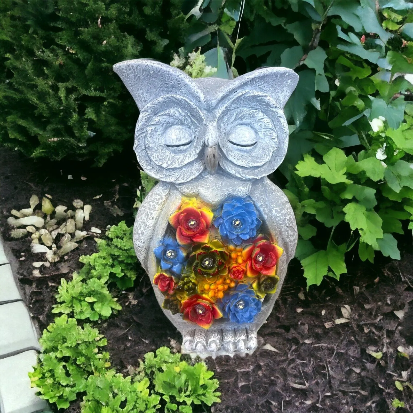 Garden Owl Solar Ornament