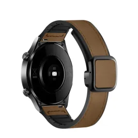 Garmin Approach S40 silicone wristband with synthetic leather layer   magnetic clasp - brown