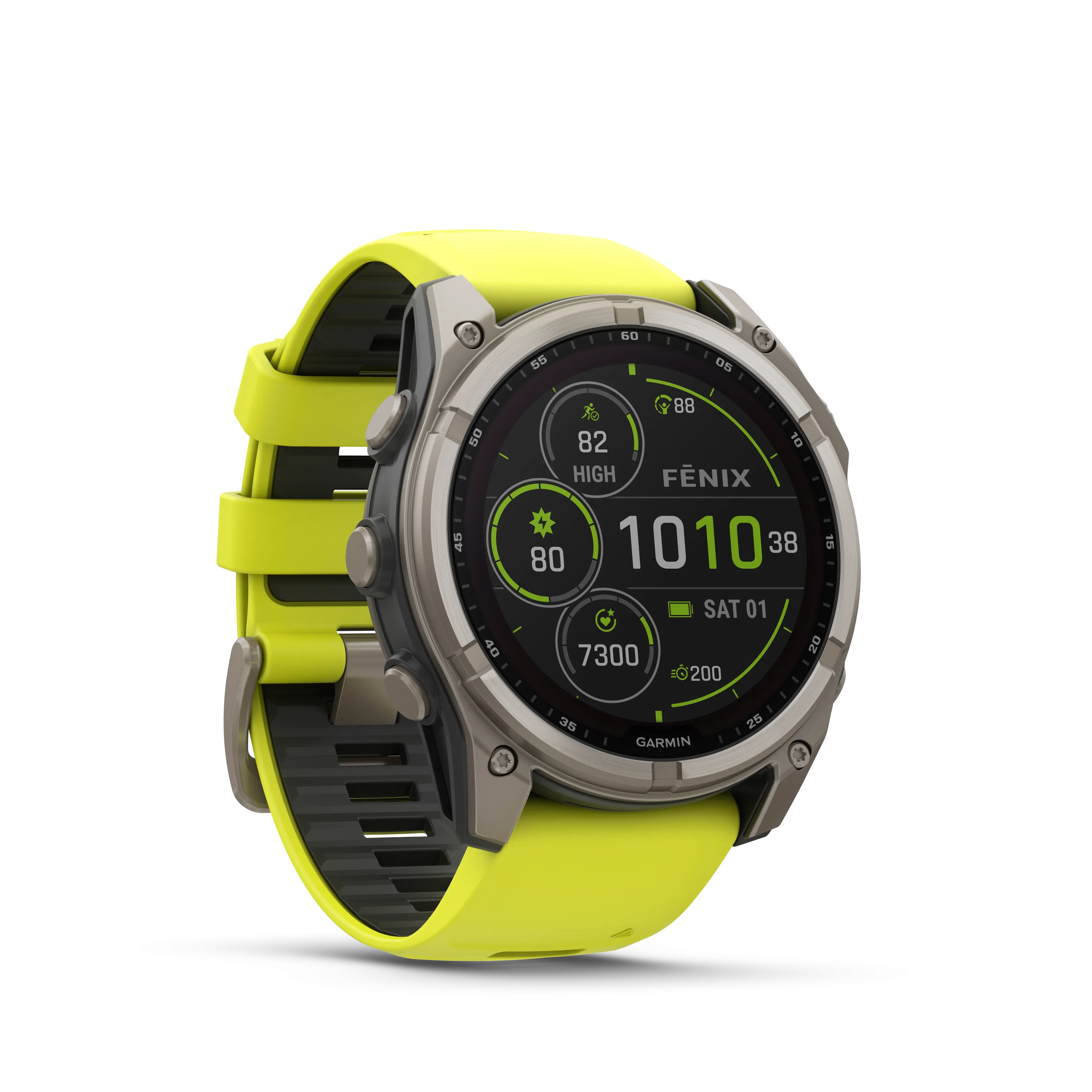 GARMIN fēnix® 8 - 51MM - SOLAR, SAPPHIRE - AMP YELLOW/GRAPHITE