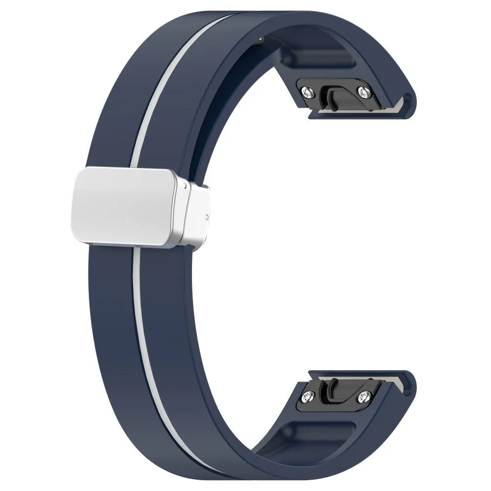 Garmin Venu 2 Plus silicone wristband with magnetic clasp (joint circumference: 170-220mm) - Blue / White