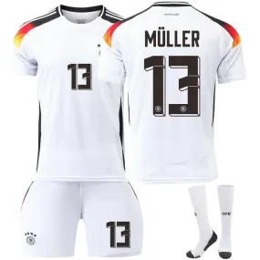 Germany Home No. 13 Müller European Cup Jersey for Fans