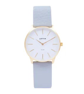 Gold & Dove Grey Watch | Solar Classic