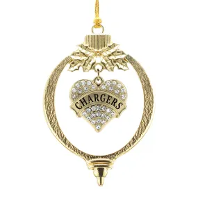 Gold Chargers Pave Heart Charm Holiday Ornament