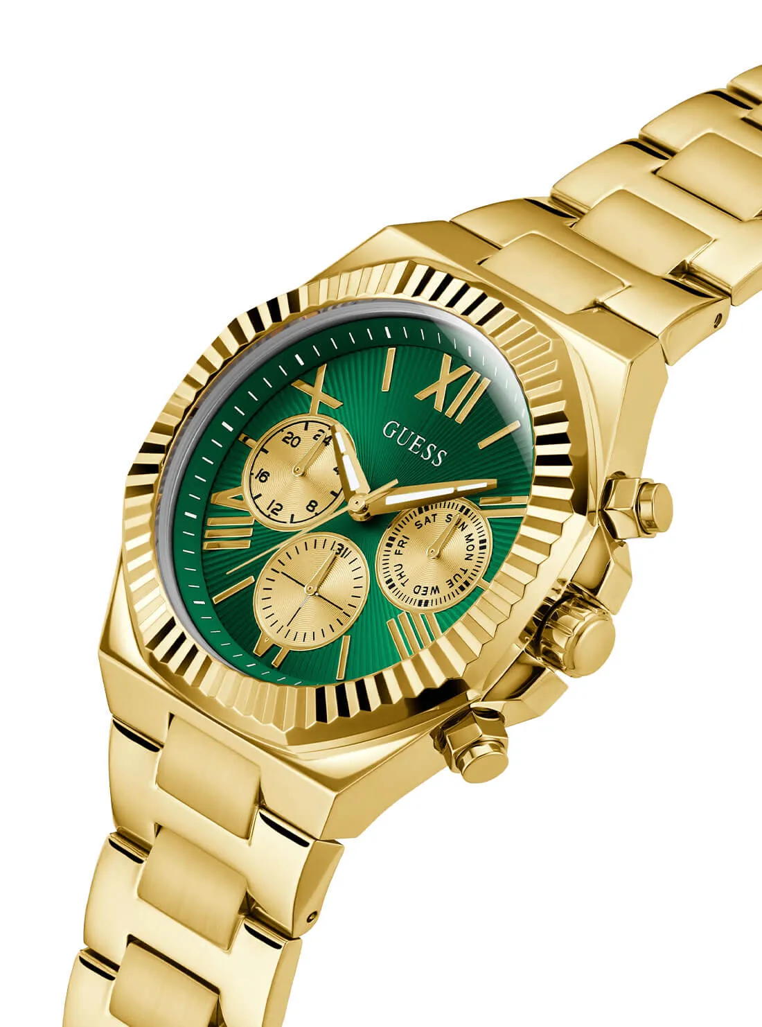 Gold Equity Green Link Watch