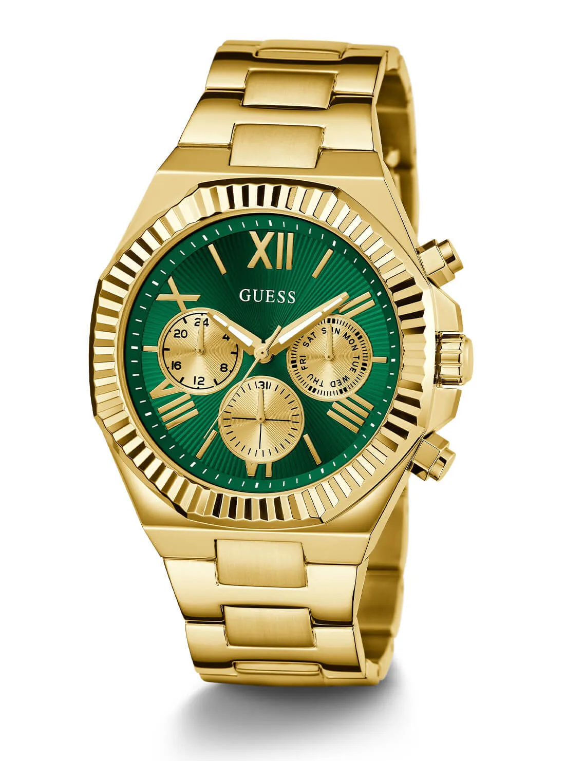 Gold Equity Green Link Watch