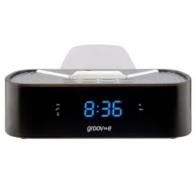 Groov-E Alarm Clock Radio with USB Charging - Black | GVSP406BK