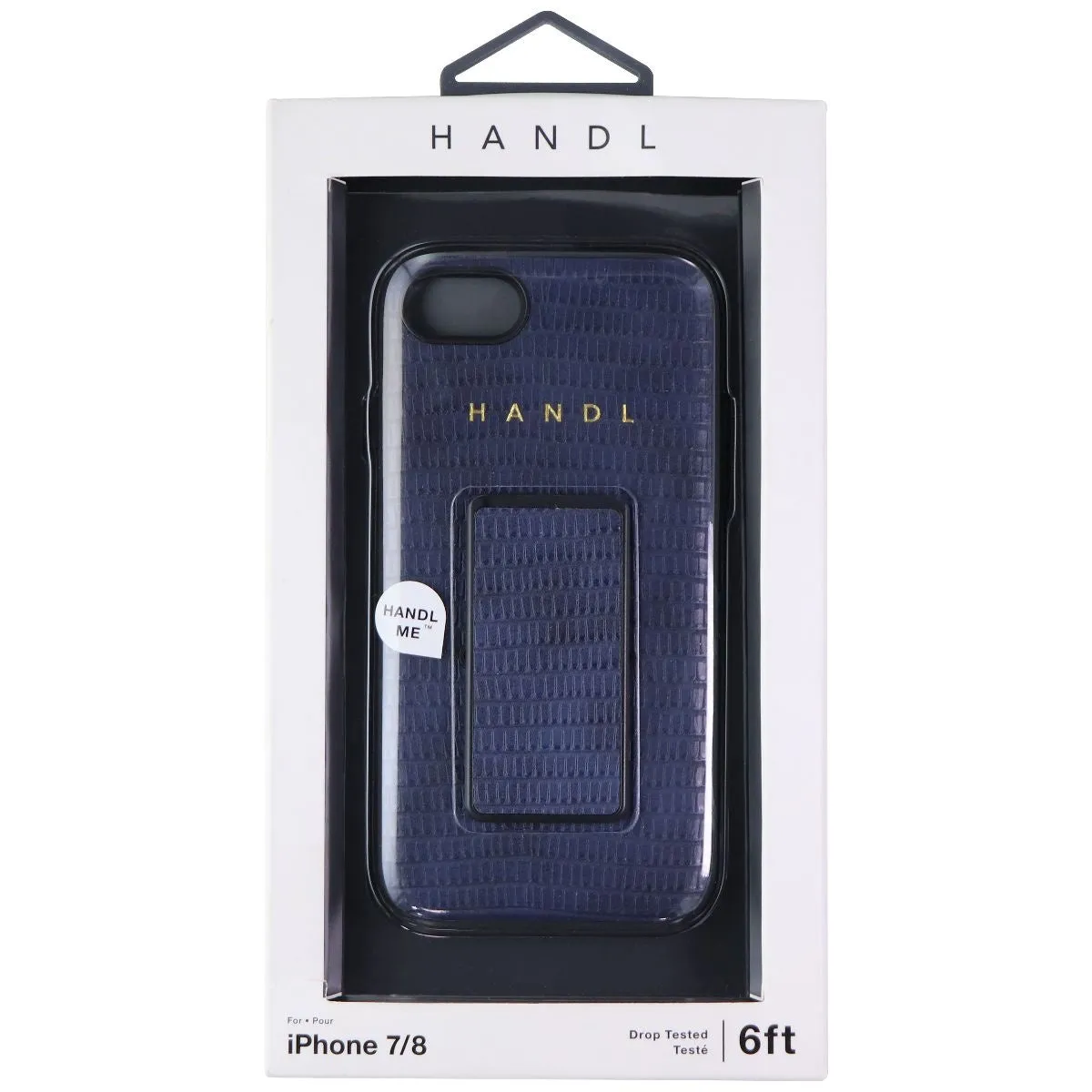 HANDL Inlay Case with Clip for Apple iPhone SE (2020), 8/7 - Navy Croc (Blue)