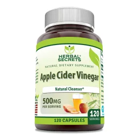 Herbal Secrets Apple Cider Vinegar | 500 Mg | 120 Capsules