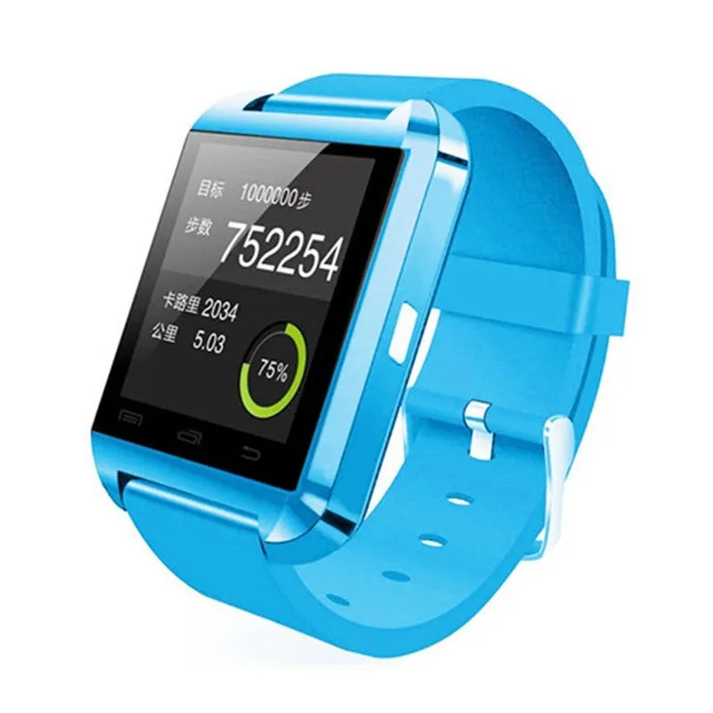 High Quality Multifunction Bluetooth Smart Watch U8 digital sport watches For Android Phones 6 Colors