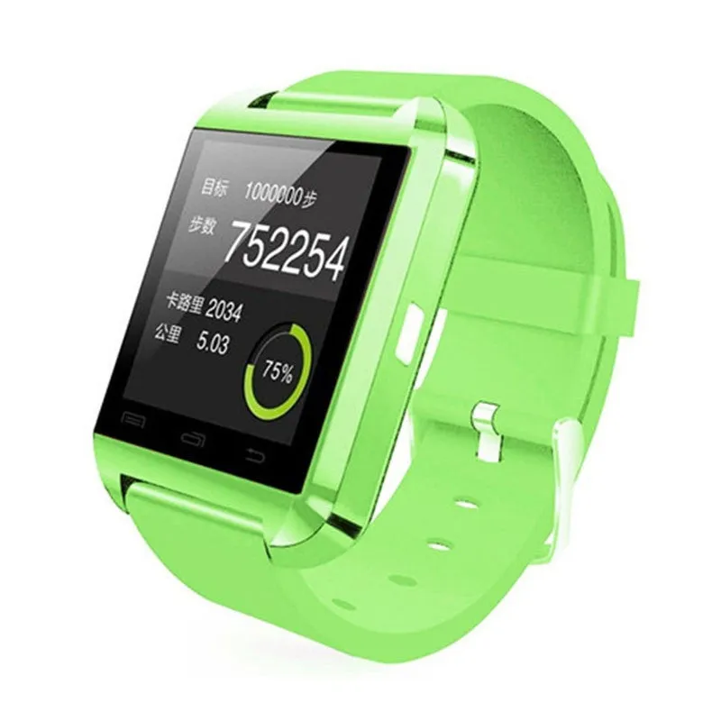 High Quality Multifunction Bluetooth Smart Watch U8 digital sport watches For Android Phones 6 Colors