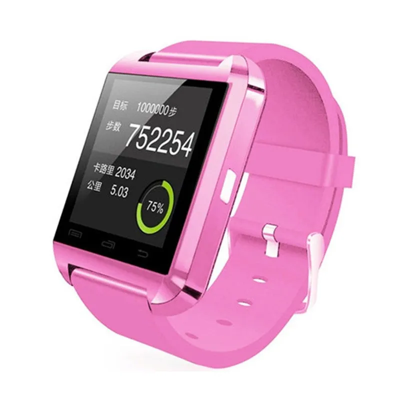 High Quality Multifunction Bluetooth Smart Watch U8 digital sport watches For Android Phones 6 Colors