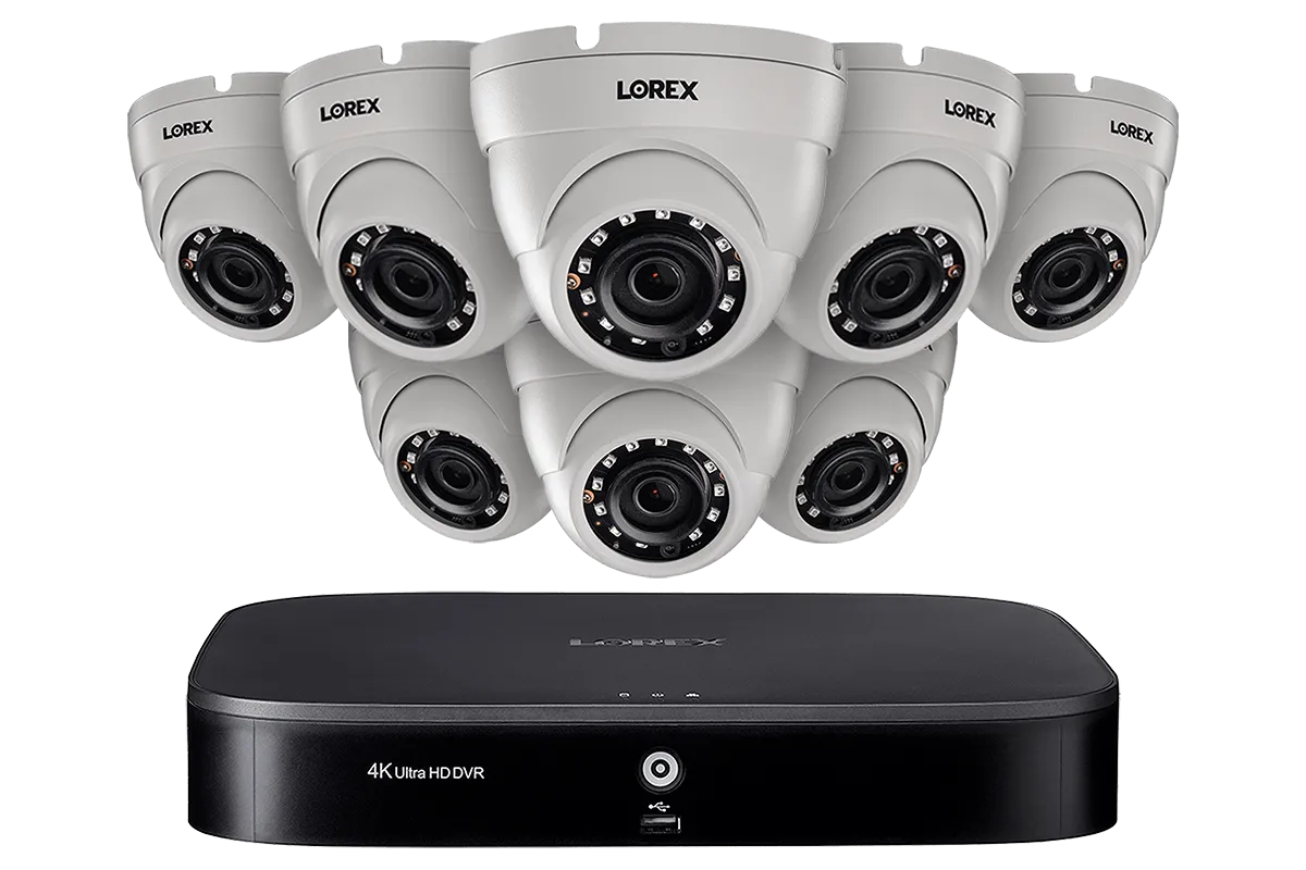 Home Security System with 4K DVR, Eight 1080p Outdoor Metal Cameras, 2TB Hard Drive, 130ft Night Vision