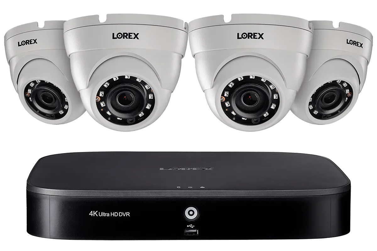 Home Security System with 4K DVR, Four 1080p Outdoor Metal Cameras, 1TB Hard Drive, 130ft Night Vision