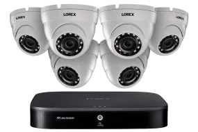 Home Security System with 4K DVR, Six 1080p Outdoor Metal Cameras, 3TB Hard Drive, 130ft Night Vision