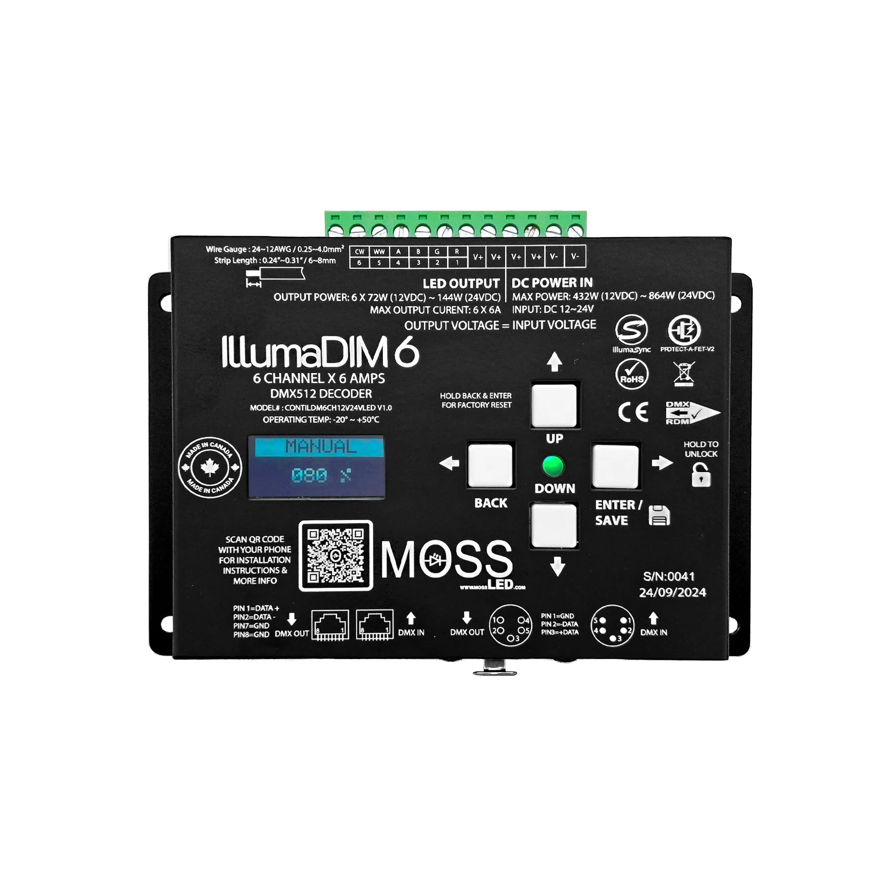 IllumaDIM 6 - 6-Channel DMX Dimmer