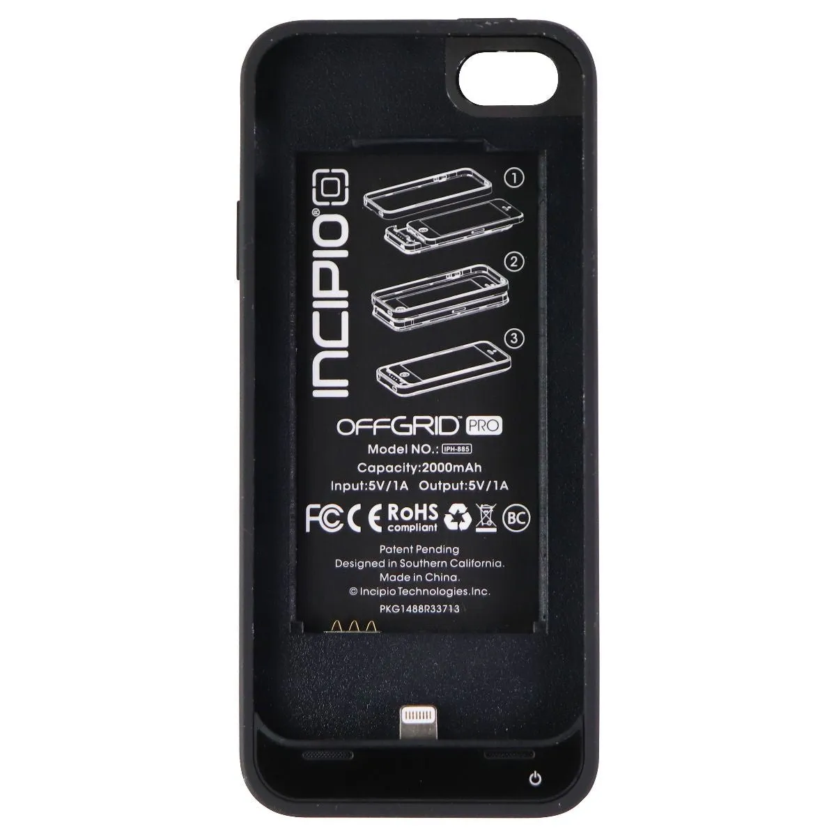 Incipio Offgrid Pro Battery Case for Apple iPhone 5 / 5S / SE (1st Gen) - Black