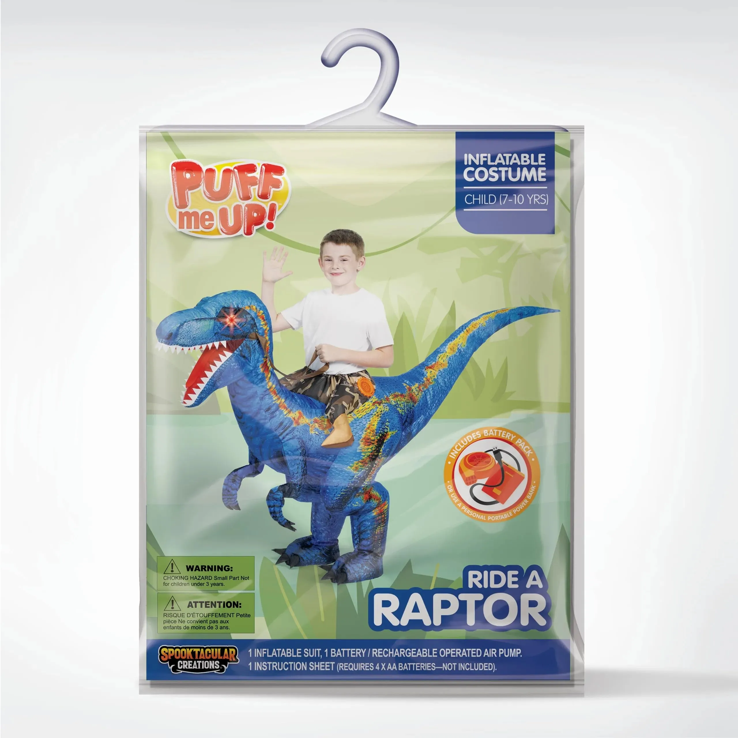 Inflatable Dinosaur Costume, Riding a Raptor Digital