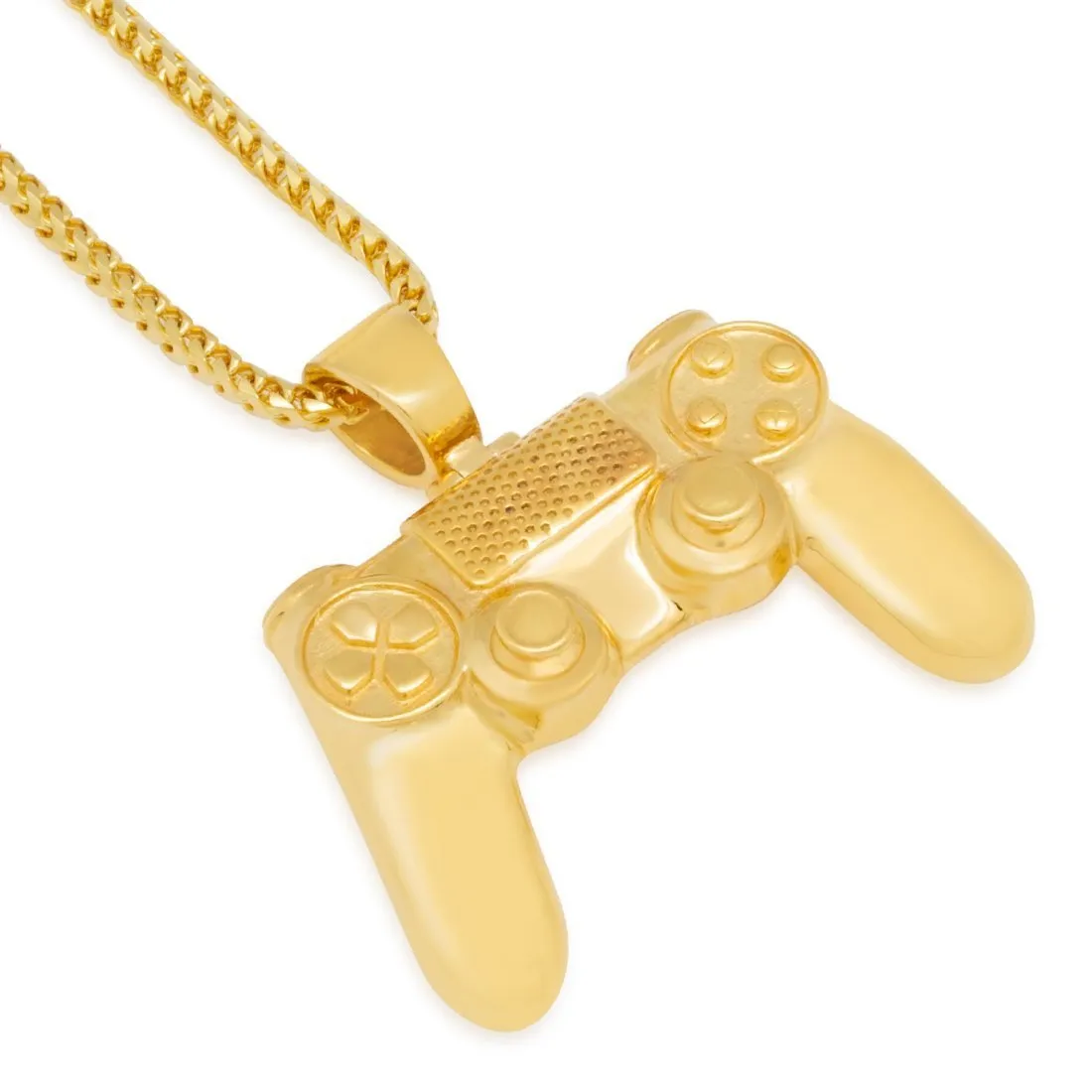 Inspired by PlayStation® - Solid 14K Gold Controller Necklace