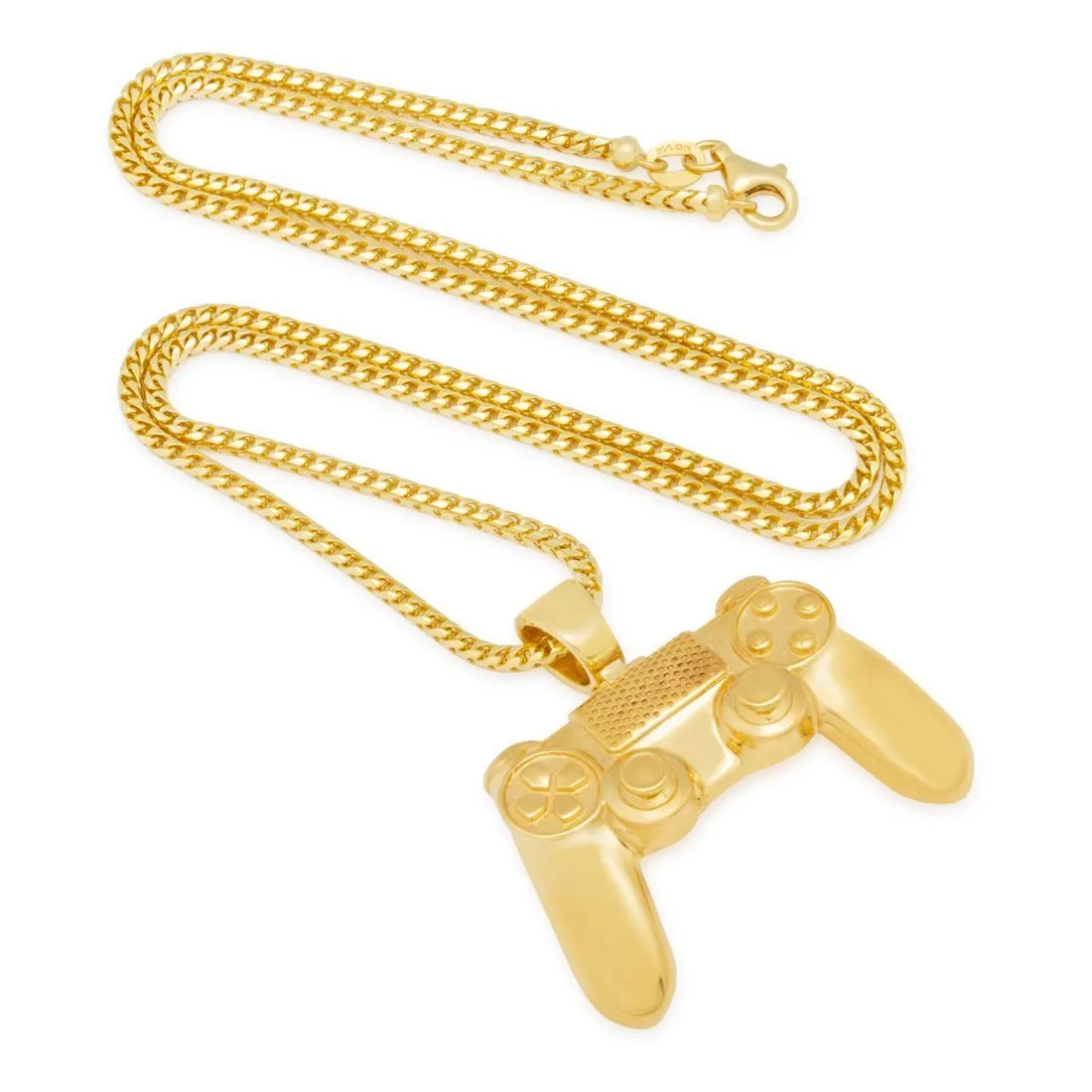 Inspired by PlayStation® - Solid 14K Gold Controller Necklace