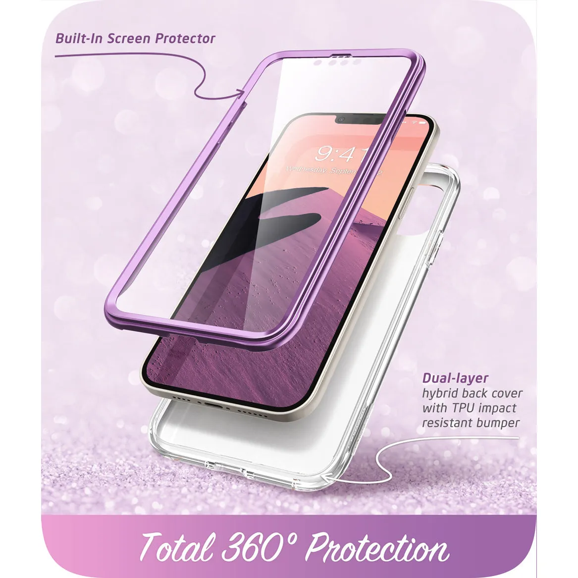 iPhone 13 Cosmo Case - Marble Purple