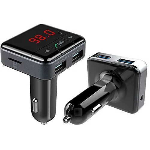 iSunnao Bluetooth 4.1 FM Transmitter - 2 USB Car Charger - APP Control