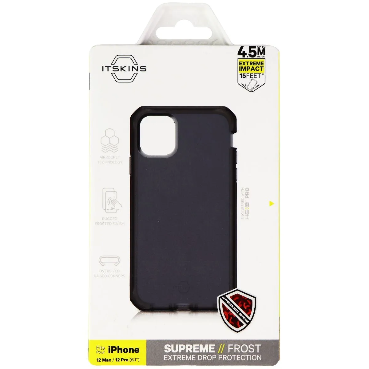 ITSKINS Supreme Frost Series Case for Apple iPhone 12/12 Pro - Gray/Black