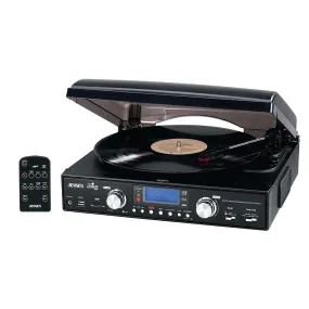 Jensen Audio Portable Turntable with MP3 Encoding System and Radio