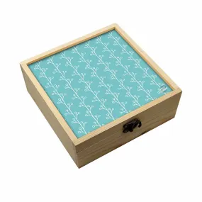 Jewellery Box Wooden Jewelry Organizer -  Blue Branches