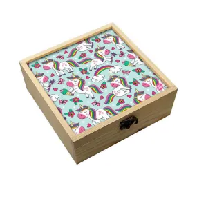 Jewellery Box Wooden Jewelry Organizer -  Rainbow Unicorn