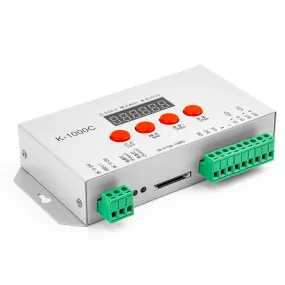 K-1000C Computer Programmable Controller with SD Card WS2812B WS2815 SK6812 SK9822 Led Lights 2048 Pixels Controller