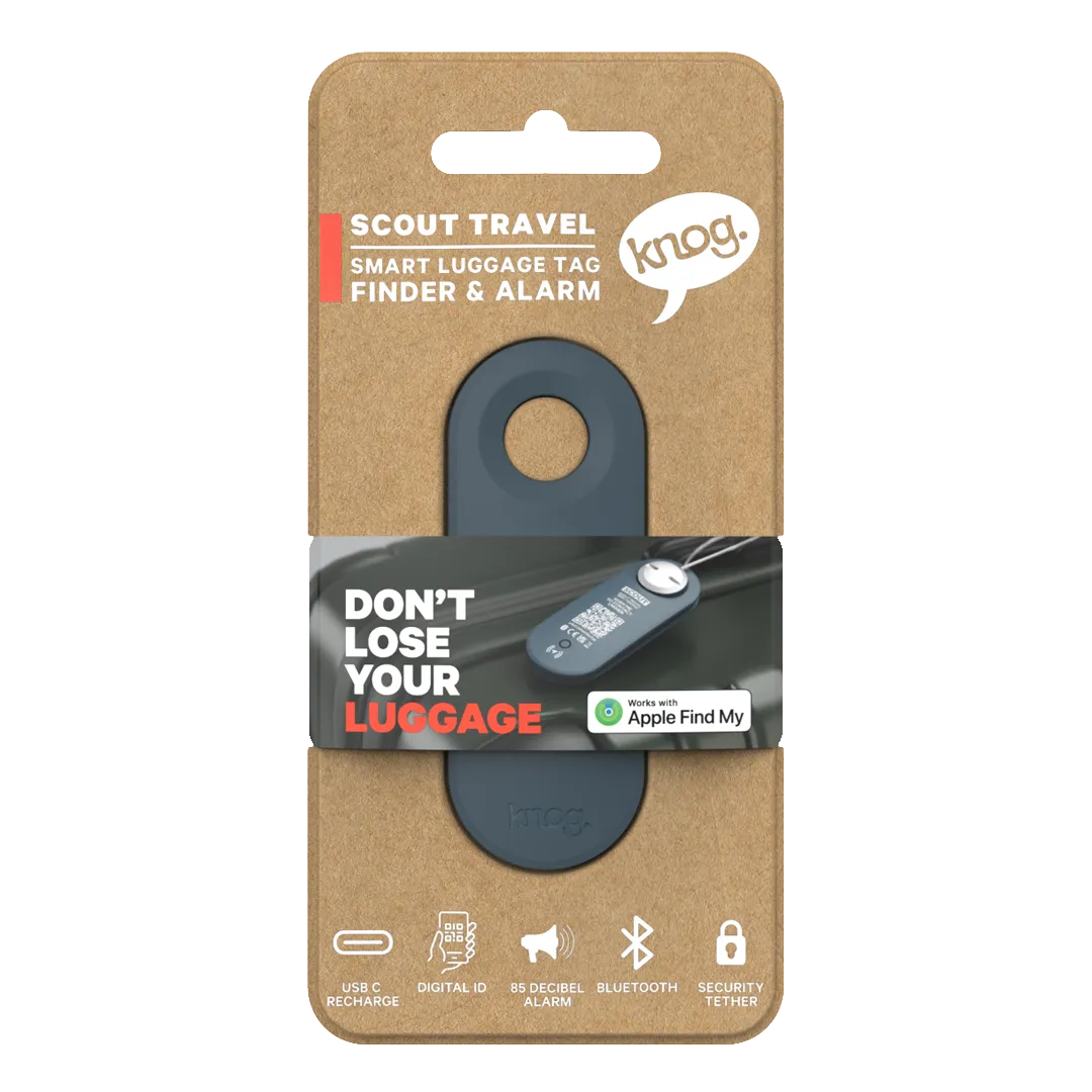 KNOG - Scout Travel Smart Luggage Tag with Tracker - Blue