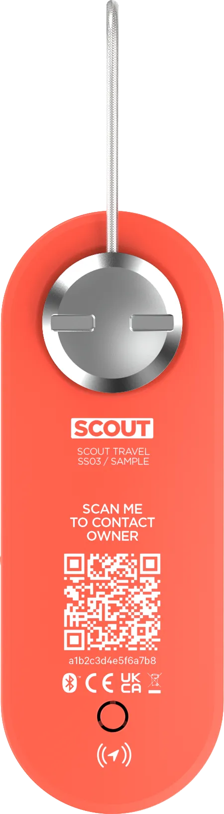 KNOG - Scout Travel Smart Luggage Tag with Tracker - Red