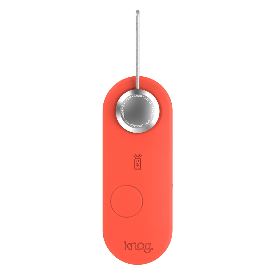 KNOG - Scout Travel Smart Luggage Tag with Tracker - Red