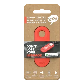 KNOG - Scout Travel Smart Luggage Tag with Tracker - Red