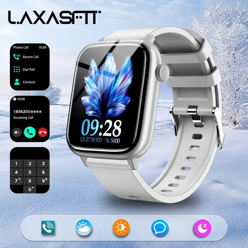 LAXASFIT New Bluetooth Answer Phone Smart Watch Men's Touch Talk Fitness Tracker IP68 Waterproof Bracelet for Women Android IOS