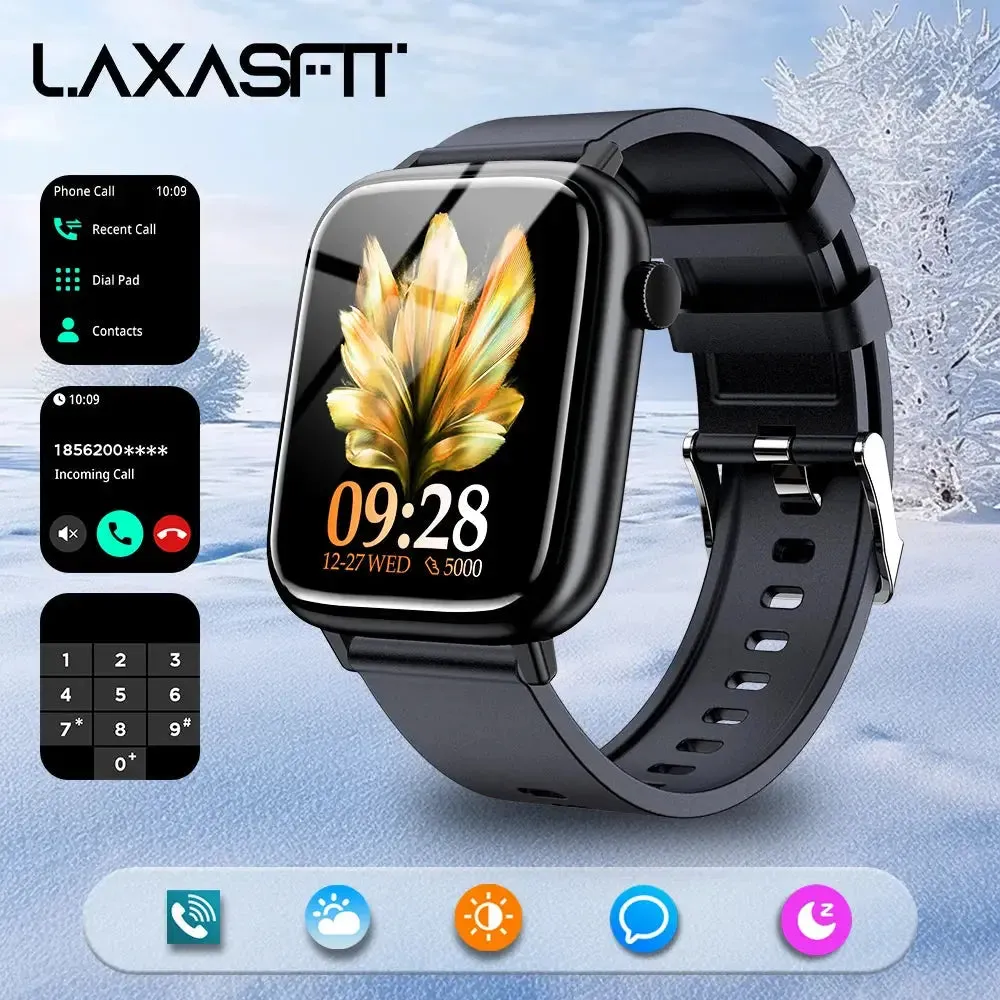 LAXASFIT New Bluetooth Answer Phone Smart Watch Men's Touch Talk Fitness Tracker IP68 Waterproof Bracelet for Women Android IOS