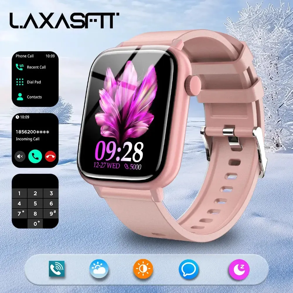 LAXASFIT New Bluetooth Answer Phone Smart Watch Men's Touch Talk Fitness Tracker IP68 Waterproof Bracelet for Women Android IOS