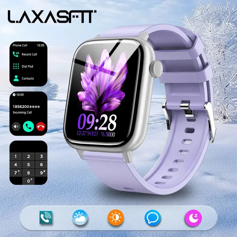 LAXASFIT New Bluetooth Answer Phone Smart Watch Men's Touch Talk Fitness Tracker IP68 Waterproof Bracelet for Women Android IOS