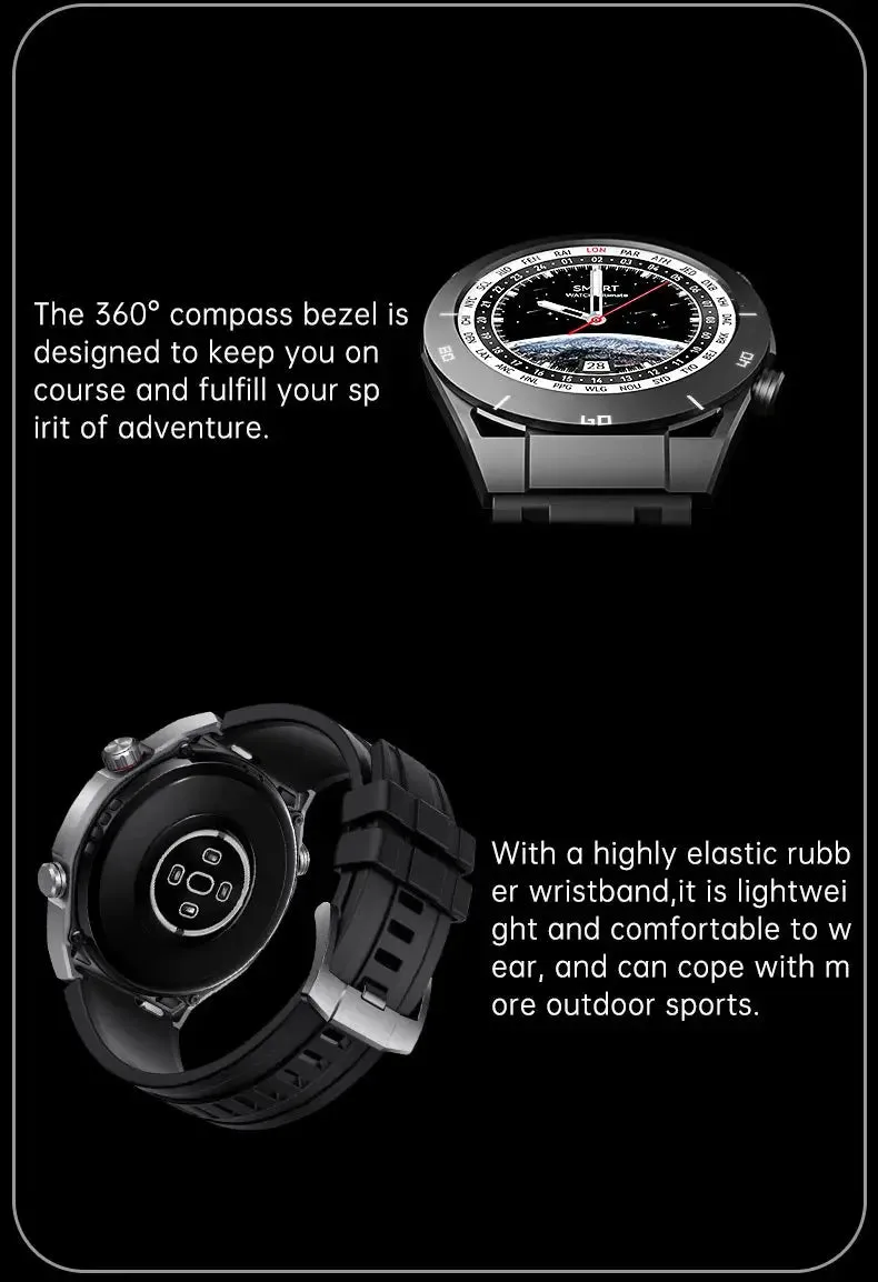 LAXASFIT Smart Watch Men Women Fashion 1.52 inch screen Bluetooth call heart rate fitness business watch Suitable for Huawei IOS