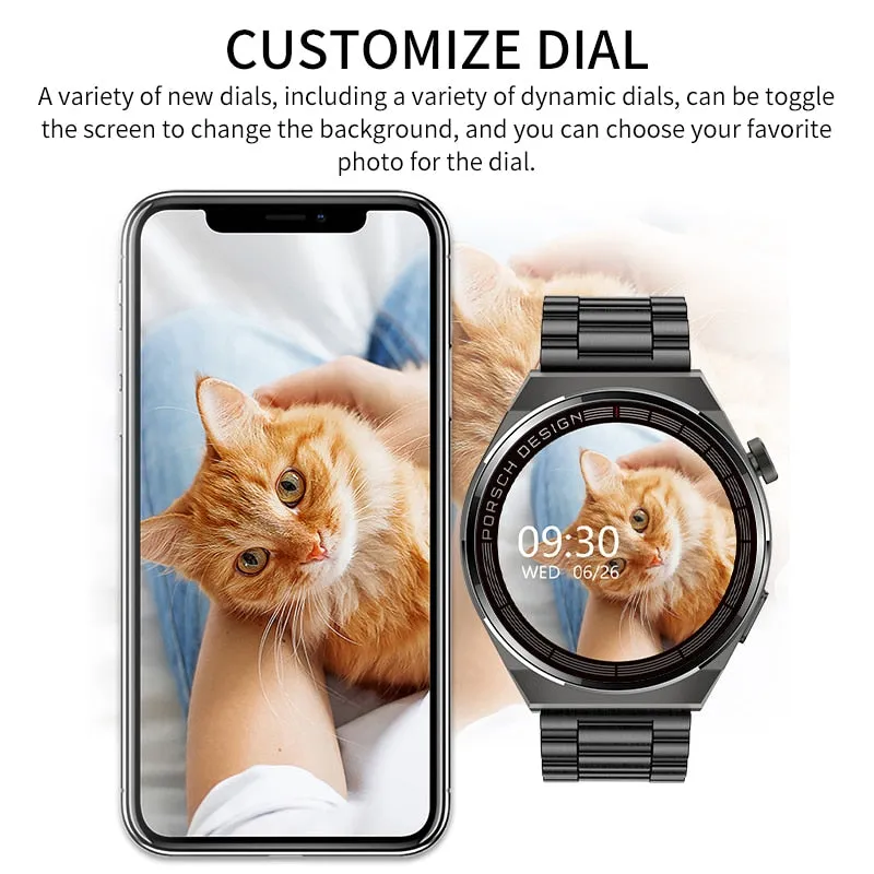 LIGE AMOLED Smartwatch Business Watch For Men Smart Watch Bluetooth Call HD Screen 380mAh Large Battery Capacity Fitness Clock