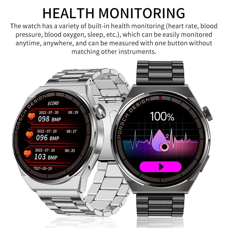 LIGE AMOLED Smartwatch Business Watch For Men Smart Watch Bluetooth Call HD Screen 380mAh Large Battery Capacity Fitness Clock