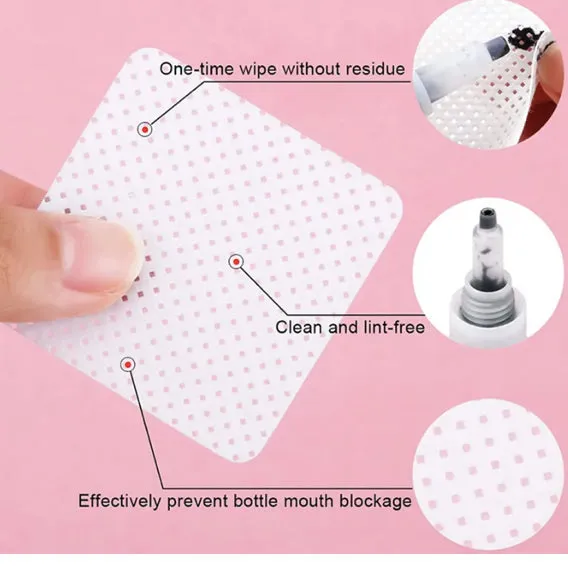 Lint-free Nail Polish Remover Napkin Cotton Wipes 540Pcs (White)