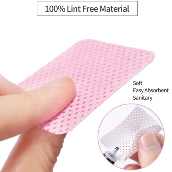 Lint-free Nail Polish Remover Napkin Cotton Wipes 540Pcs (White)