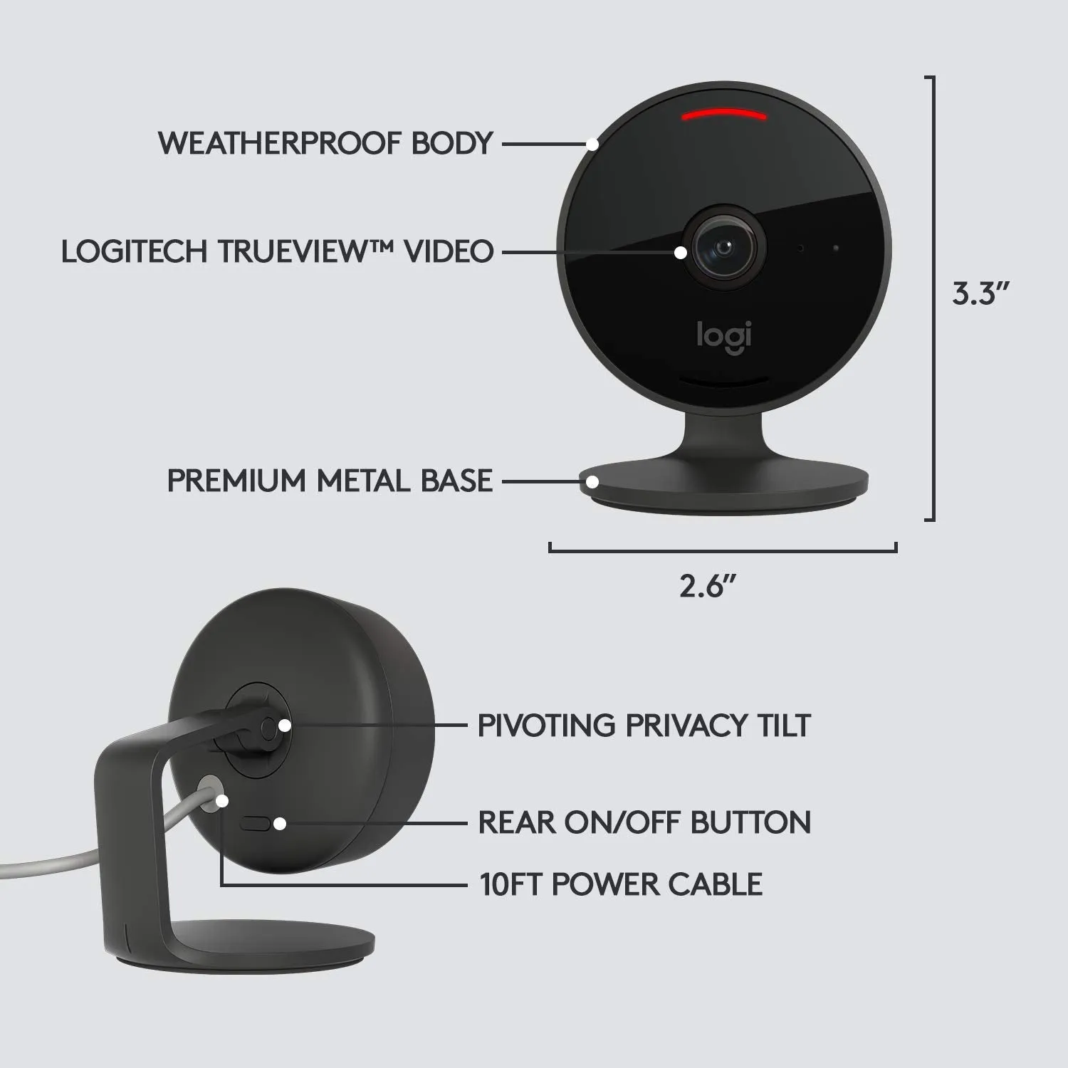 Logitech Circle View Home Security Camera with 1080p HD and Night Vision