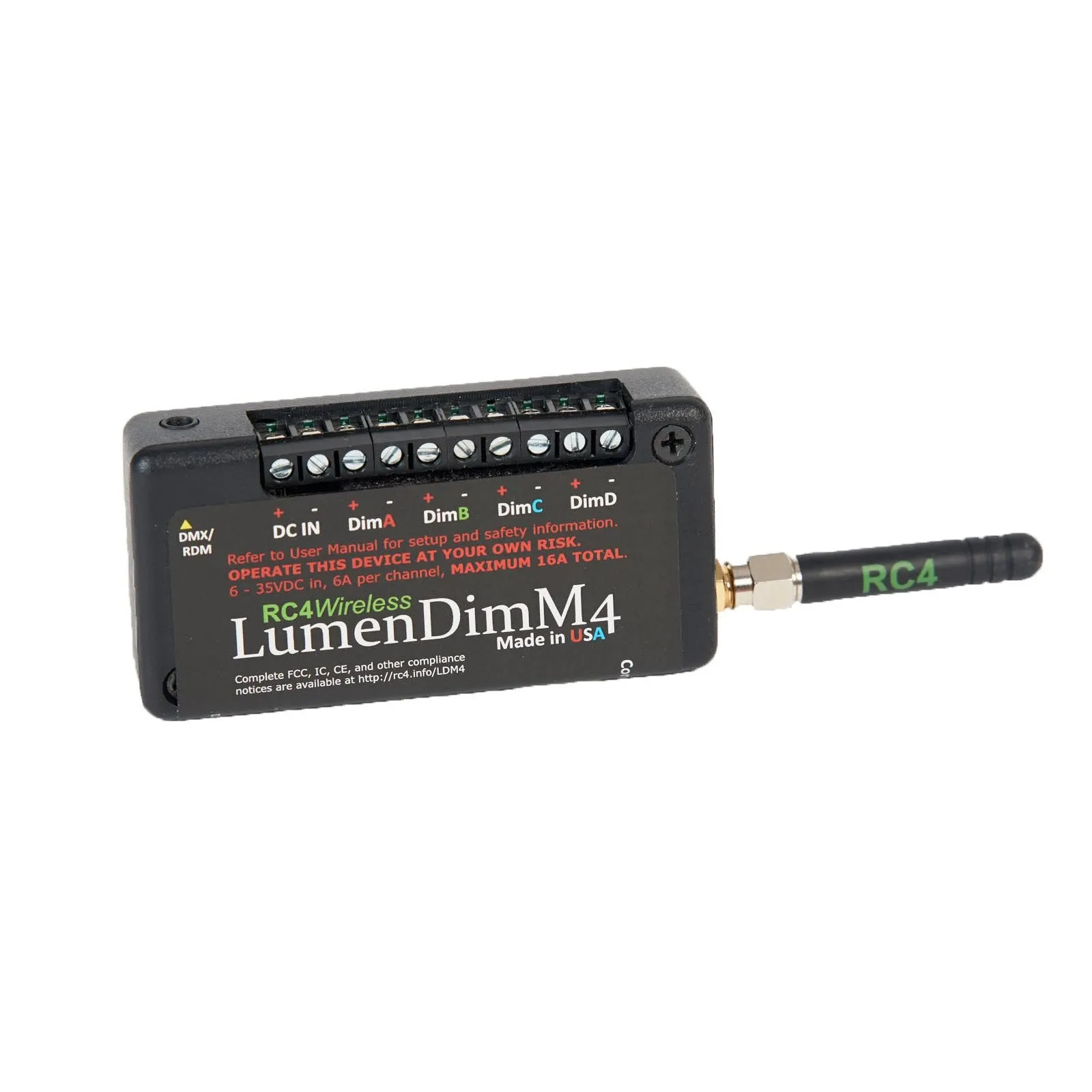 LumenDimM4 - Miniature 4 Channel CRMX Wireless Dimmer