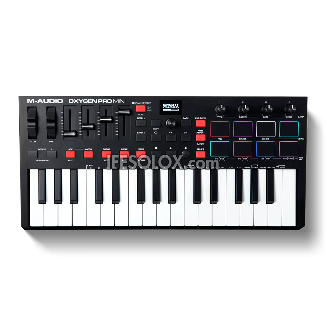 M-AUDIO Oxygen Pro Mini USB MIDI Keyboard Controller with 32 Velocity-Sensitive Keys - Brand New