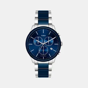 Men Blue Stainless Steel Chronograph Watch TWEG21701