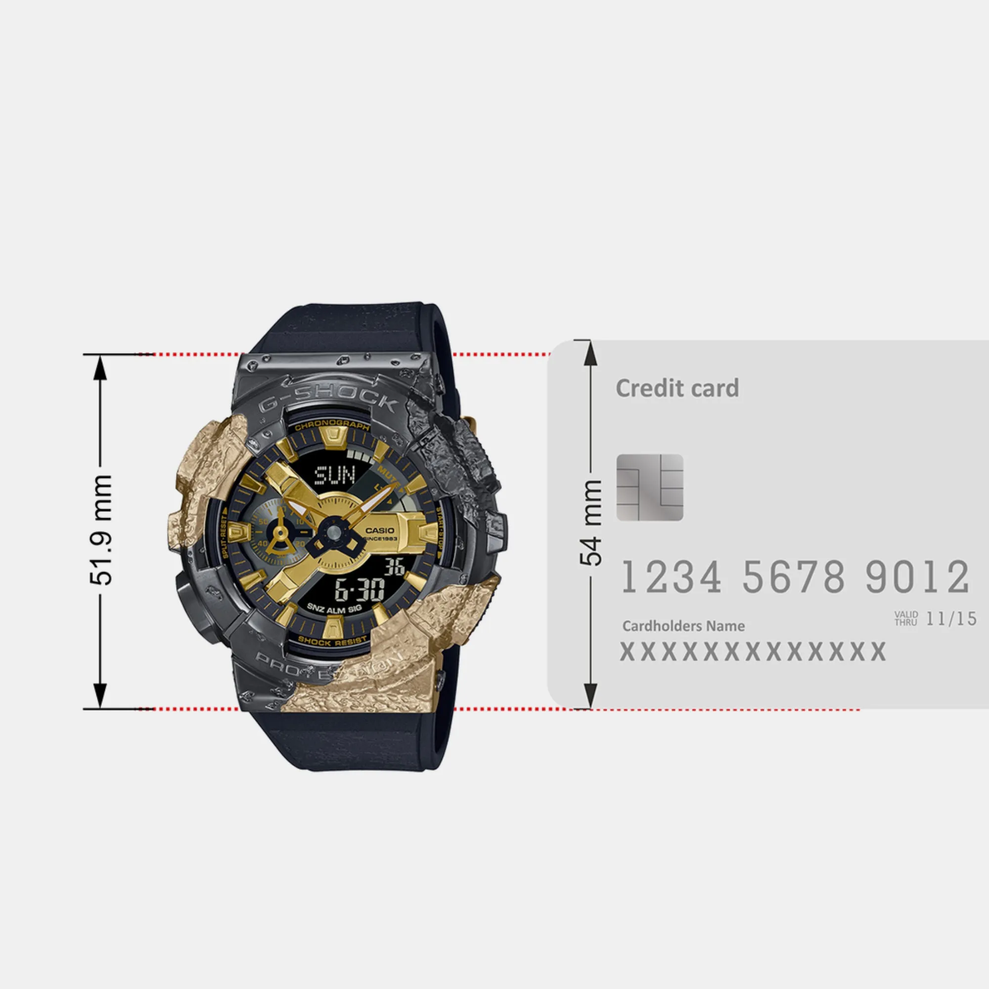 Men's Black Analog-Digital Resin Watch G1346