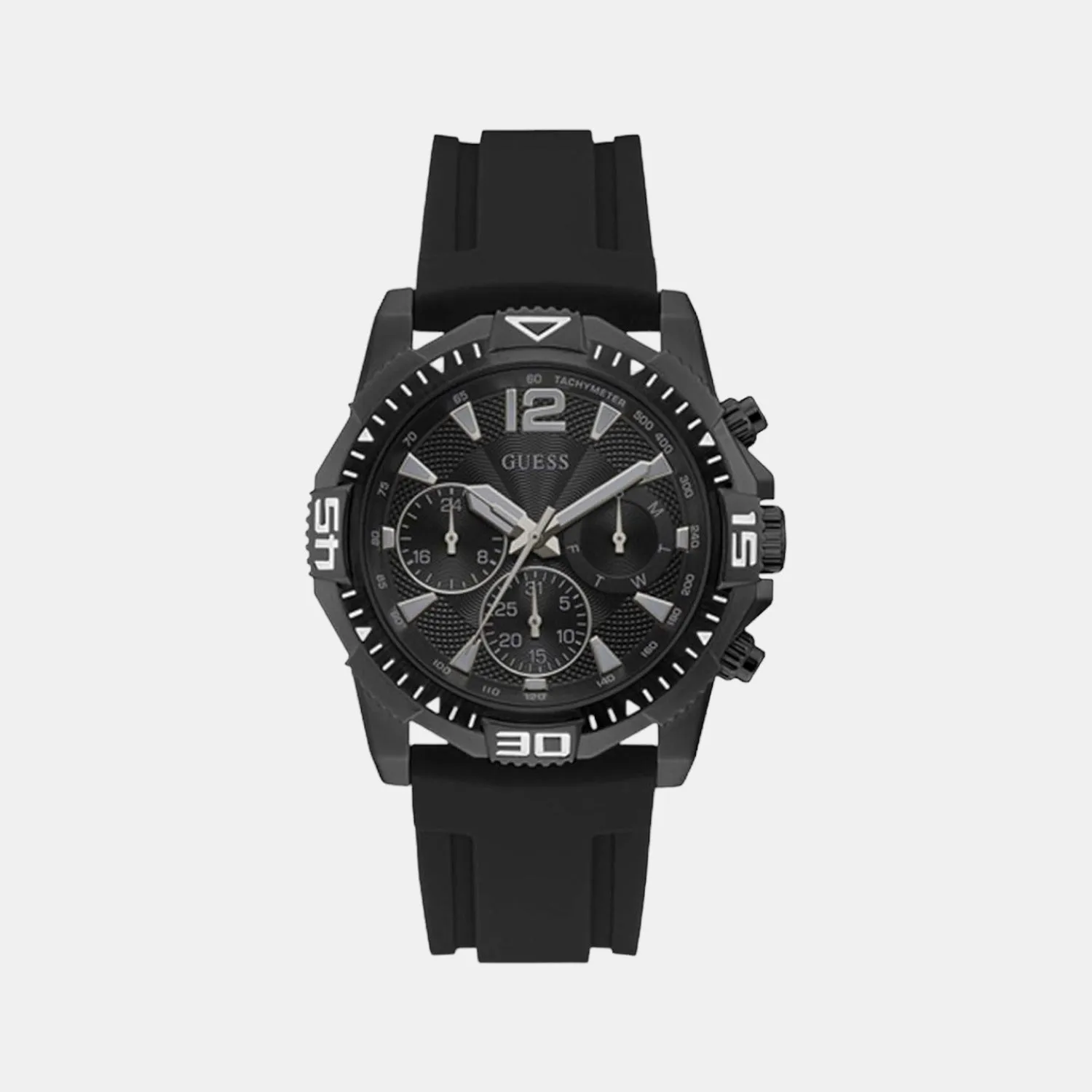 Men's Black Silicon Chronograph Watch GW0211G3