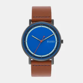 Men's Grey Analog Leather Watch SKW6899